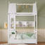 Structure de lit simple avec tiroirs de rangement et conception de fenêtre décorative, matériau en bois massif, cadre de lit plateforme avec tablettes de rangement, pour chambre d'enfant, filles, garçons et enfants-818091793-818091792