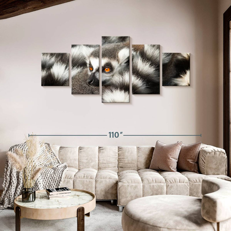 Ring-Tailed Lemur, 42" H x 92" W