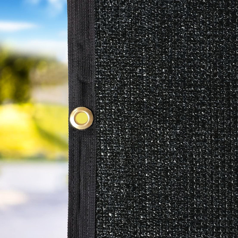 Abat-jour de protection solaire pour auvent 8 pi. Protection X en tissu noir, boules élastiques à 90% et crochets, pour les voyages en filet en plein air