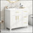 36" Bathroom Vanity with Sink Top, Bathroom Vanity Cabinet with Two Doors and Three Drawers, Solid Wood , MDF Boards