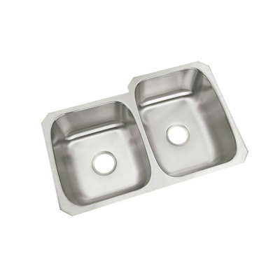 McAllister 31.75'' L Stainless Steel Double Basin Kitchen Sink