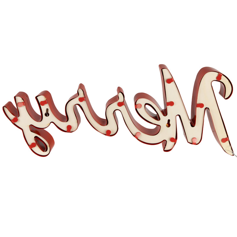 Lighted "Merry" Christmas Decoration - 20.5"