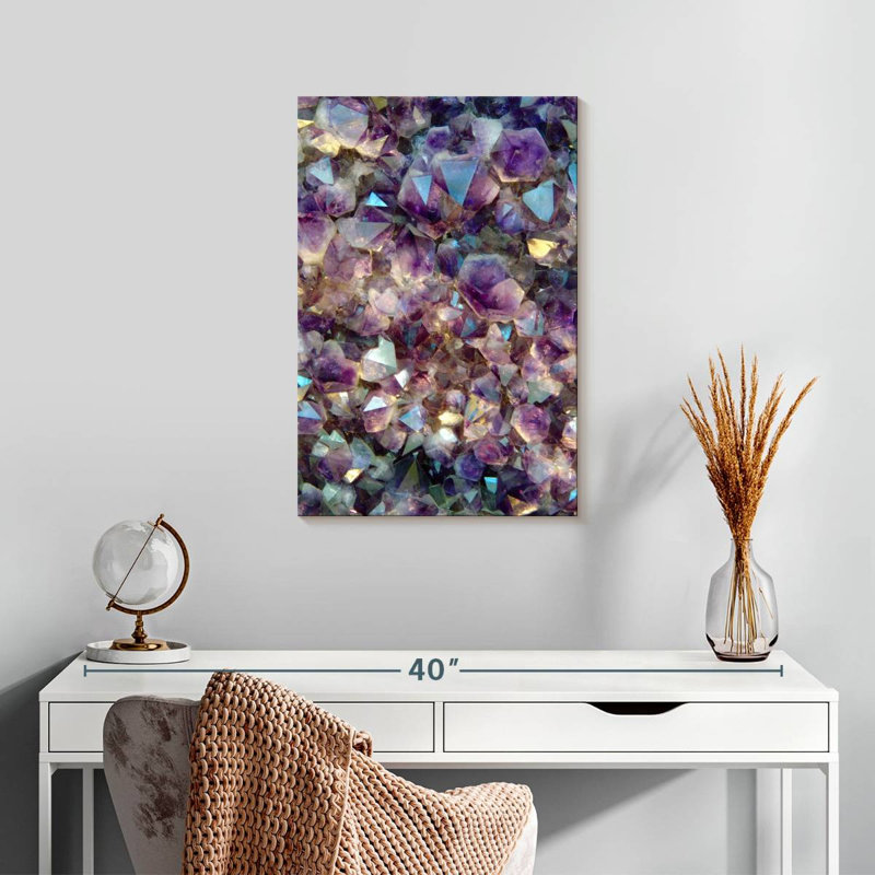 Cristaux de quartz rose Alvord, H 24 po x l 16 po