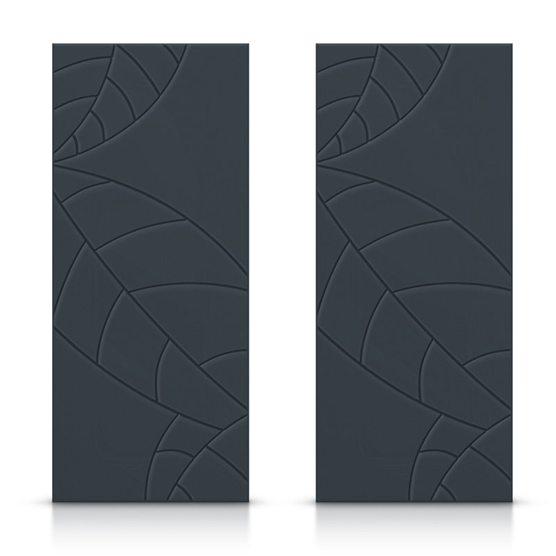Portes de placard coulissantes à panneaux, 48 po x 80 po, Gris anthracite