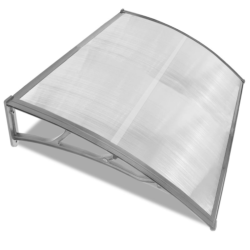 Dakota Fields 150 cm W x 100 cm D Retractable Door / Window Awning, Grey