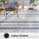 Howle Tripoli Mateo Modern Striped Indoor/Outdoor Area Rug, Dark Blue/Cream