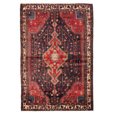 Anadol Black, Red Rug 4'8" x 6'11"