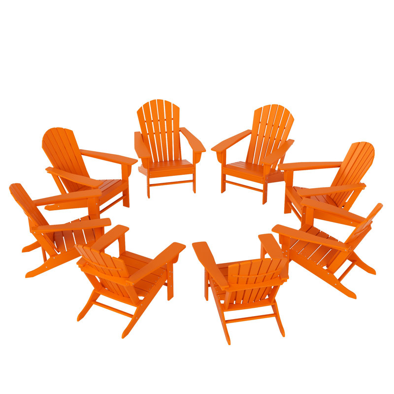 Altura Foldable Outdoor Adirondack Chair, Orange
