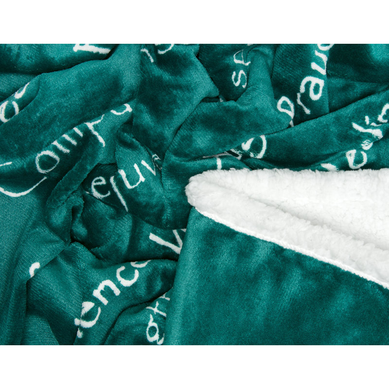 Warm Hugs Positive Energy Throw, 50" W x 65" L, Teal Green