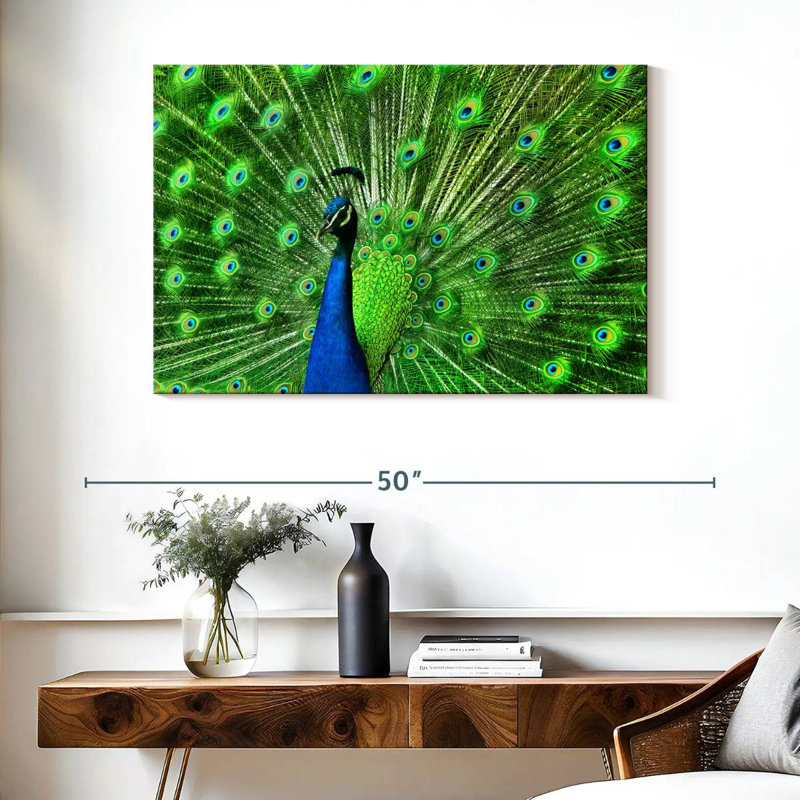 Plume de paon vert Bramtr Chartreuse, H 26 po x l 39 po