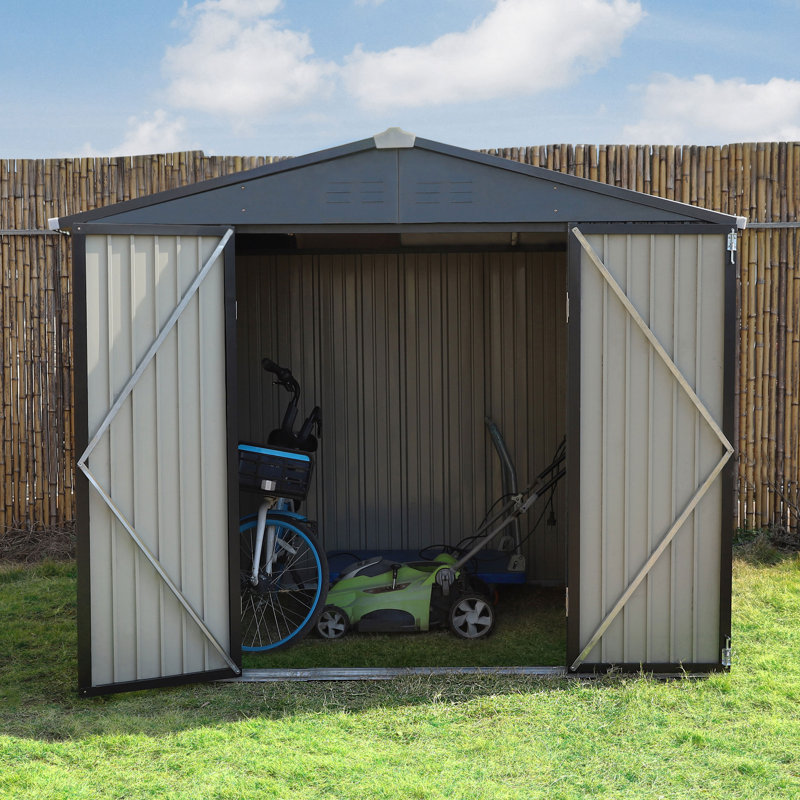 10.1 Ft. W x 10.1 Ft. D Metal Storage Shed