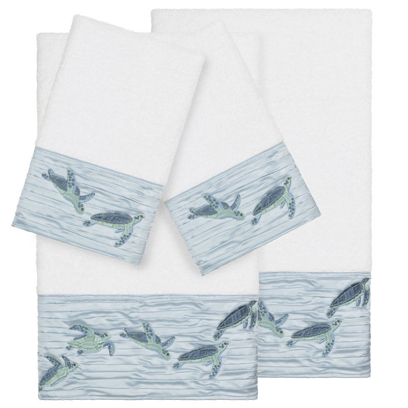 Mia 4 Piece Turkish Cotton Towel Set, White