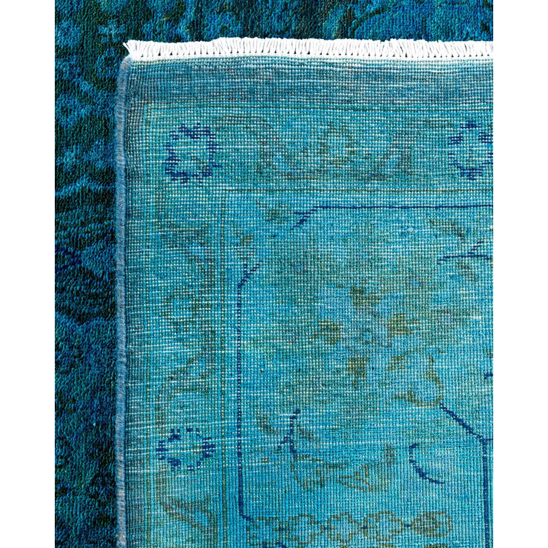 Tapis bleu nouvel âge 6 pi 1 po x 9 pi Crystyle