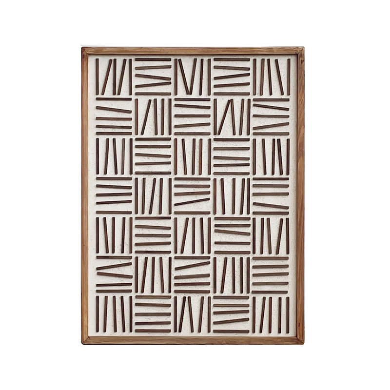 Art mural en bois, Beige / brun