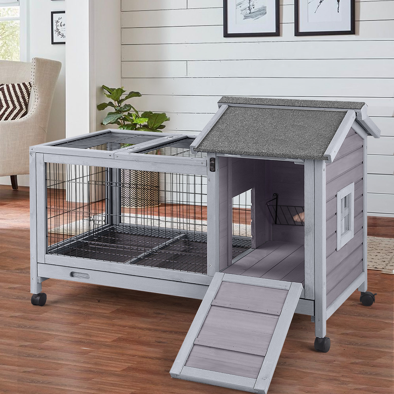 Tucker Murphy Pet™ Robinette Small Animal Hutch with Feeder, Ramp and ...