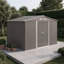 9ft X 6ft Outdoor Metal Garden Storage Shed With Roof, Foundation Base, Ventilation & Lockable Double Doors Weather-resistant Tool Storage Box