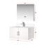 Meuble-lavabo gris foncé 36 po, surface en quartz blanc, robinet, po Miroir à DEL - résistance aux taches et durabilité de la baignoire avec dessus, matériau durable-1629647943