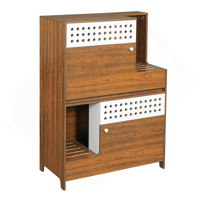 Modern 2-In-1 Cat Furniture With Hidden Litter Box Enclosure And Storage For Two Cats