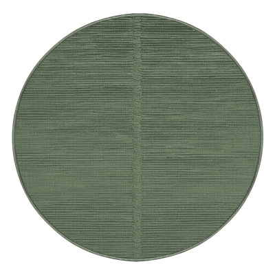 Machine Washable Solid Green Area Rug