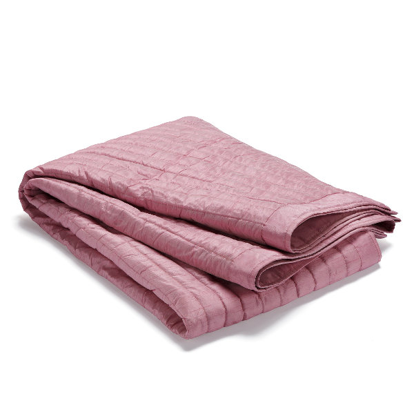 Iconium Polyester Solid Colour Bedspread, 180 x 270 cm Bedspread, Light Pink