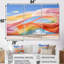Tissu pastel flottant bleu ciel - ensemble d'art mural abstrait-108313142-108313144