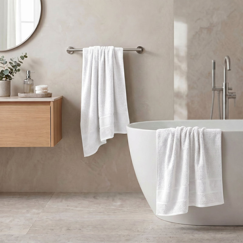 Serviette de bain Hochman Zero Twist, Blanc