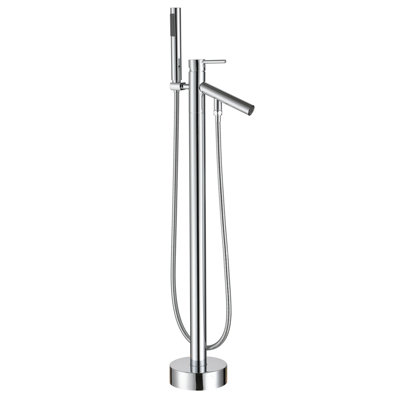 1 Handle Floor Freestanding Tub Filler with Diverter