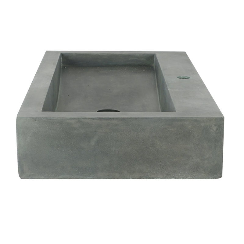 Barclay Gentry 17.88'' Copper Green Concrete Rectangular Bathroom Sink