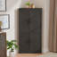 Armoire de rangement de coin de 31 po de largeur avec placage en bois massif (ensemble de 2)-1271325366-1271325386-1268302955