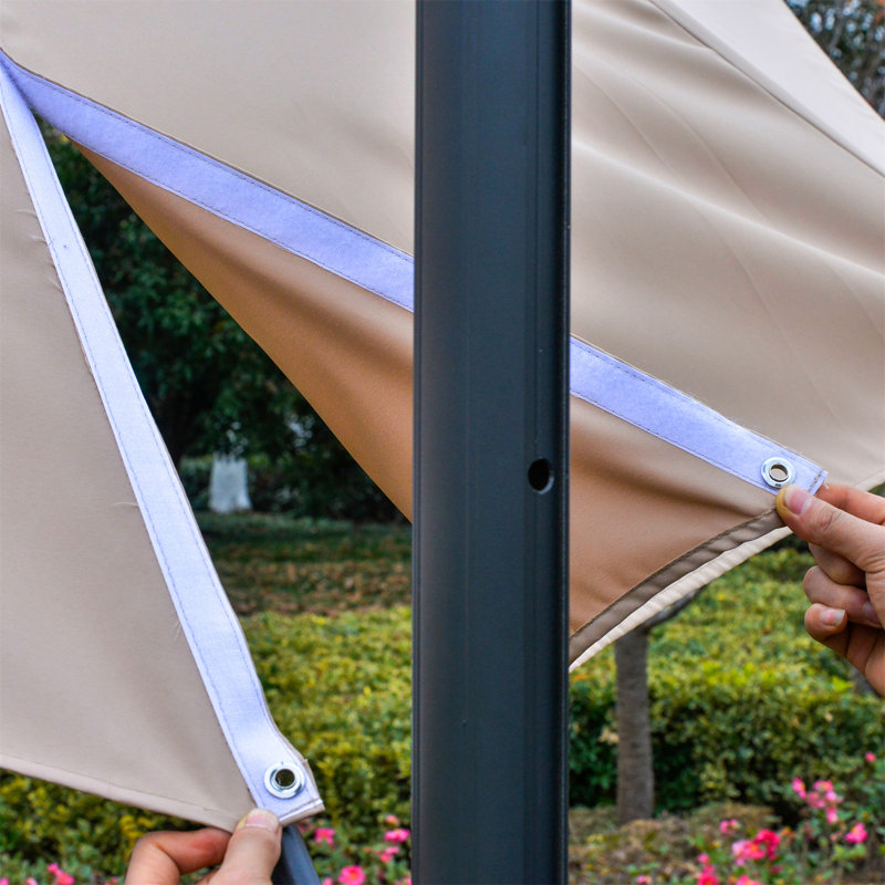 Breelan 292cm Lighted Cantilever Parasol, Brown