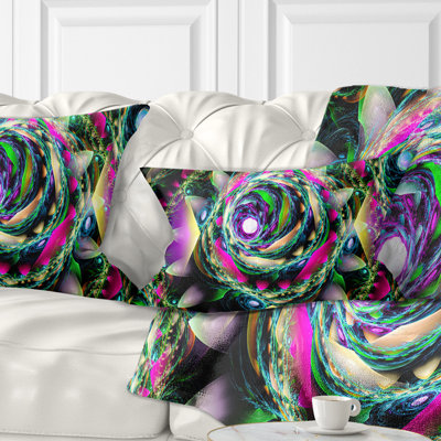 Coussin lombaire floral tourbillon exotique