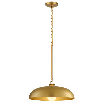 1-Light 15.7"W Dimmable Dome Kitchen Island Pendant ETL Certified