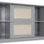 Lit de jour simple en bois gris avec lit gigogne et rangement-259129028-259129030