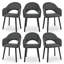 49.5cm H Modern Solid Wood Legs Upholstered Dining Chair with Arm-1709477193