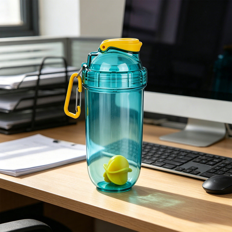 Bouteille d'eau Remise en forme de tasse à eau de sport avec doseur 650ML, E