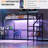 Twin Black Metal Loft Bed With Desk,2 Charging Station,LED Light,Heavy Duty,Staircase,Wardrobe