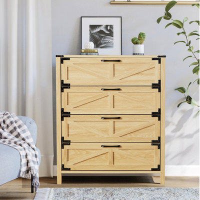 Commode 4 tiroirs, commode de rangement Farmhouse