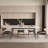 70.8" Long Dining Table, Sintered Stone Top, Metal Legs