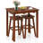 3-Piece Bar Table Set with Pub Table and 2 Saddle Stools