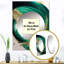Braveston émeraude vert et or abstrait vagues III - abstrait spirales murales miroir-574708279