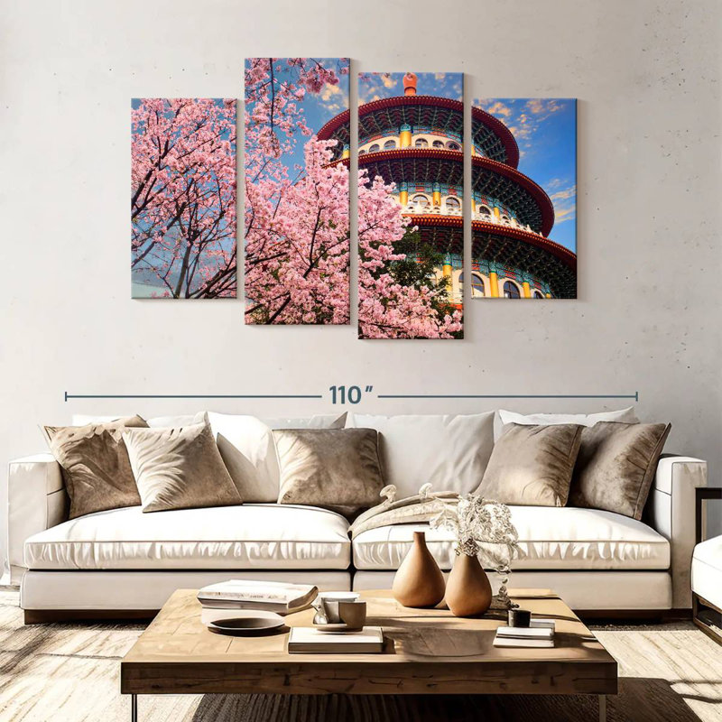 Arbre Sakura, temple Sirci Wuji, H 54 po x l 84 po