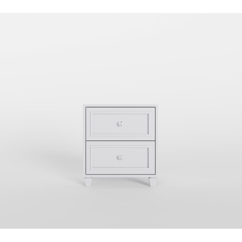 Table de chevet Montreuil - blanc, Blanc