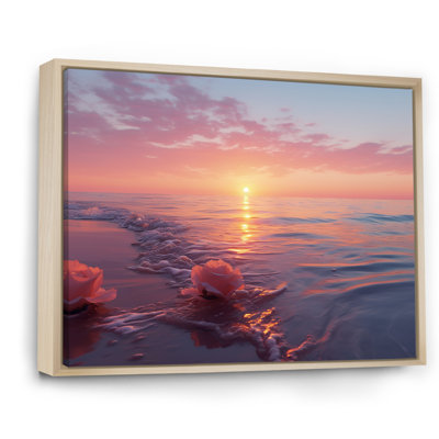 «Beach Cotton Candy Sunset Skies I» - art mural coucher de soleil côtier
