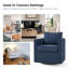 Fauteuil demi-tonneau pivotant de style moderne l 29 po Nicha-94190897