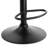 Corrigan Studio® 2 Piece Backless Adjustable Fabric Bar Stool In Black With Black Base
