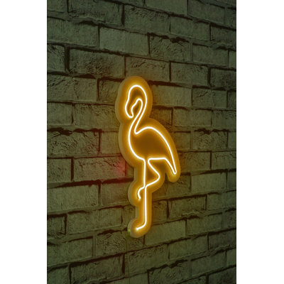 Bande d'éclairage flexible à DEL néon, étanche IP67, 16,5 po x 9,1 po x 0,8 po | 12V DC, 22,7 Watts | Système de suspension murale intégré, fiche de type C, couleur jaune | Parfait pour la décoration intérieure et les projets créatifs