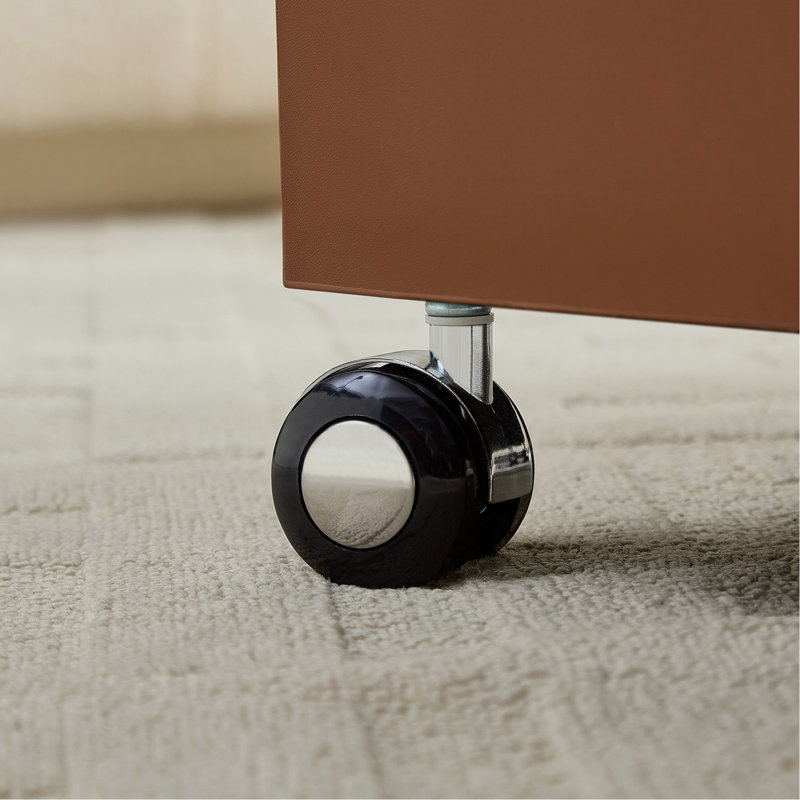 Table en cuir brun moderne en selle MDF - deux tailles compactes, parfaites pour le décor du salon et l'utilisation quotidienne