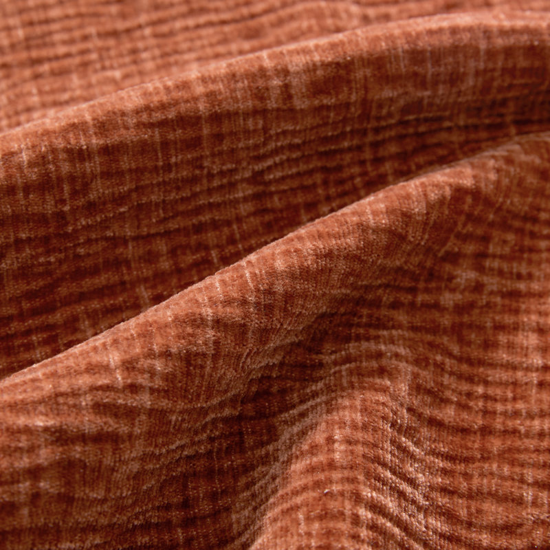Spacious Orange Modern Sofas, Chenille Upholstered, No Assembly Needed For Home