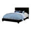 Structure de lit moderne en similicuir noir avec un profil complet épuré et élégant pour un espace de chambre à coucher élégant et relaxant-121107410-121107409