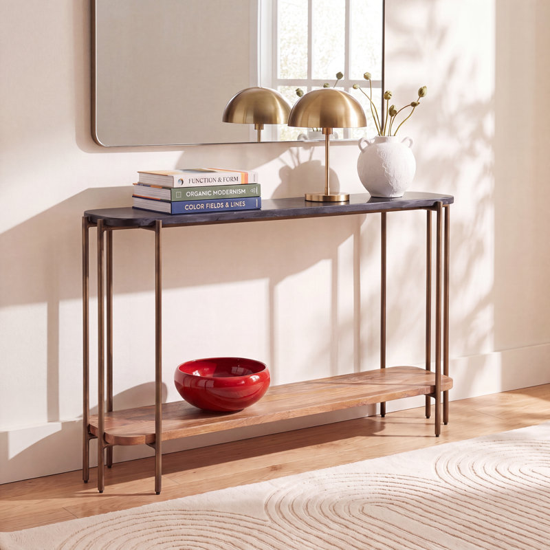 Daughtery Stone Top Drum Cocktail Table